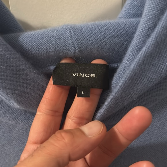 Light blue Vince 100% cashmere hoodie. Worn maybe twice. - Picture 2 of 3